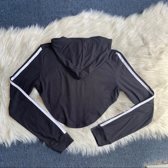NWT ⭐️ Super Cropped Track Hoodie Sz SMALL - Picture 5 of 5